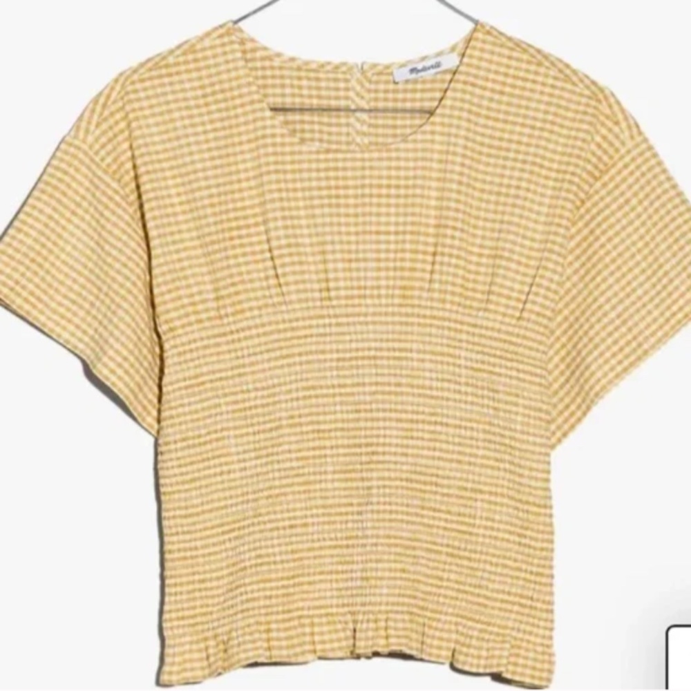 Madewell Gingham Blouse NWT size S